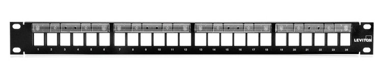 Leviton 49255-L48 48 port QuickPort Patch Panel with Magnifying