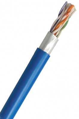 Cat6a Blue Ethernet Cable, Solid 500Mhz, Spool, 1000ft