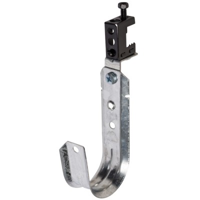 JH32ACSSBC 2 J-Hook Cable Support with 360 degree Rotating Spring Steel  Beam Clamp