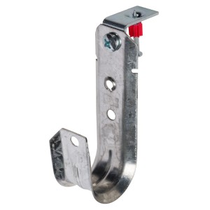 JH32ACSSBC 2 J-Hook Cable Support with 360 degree Rotating Spring Steel  Beam Clamp